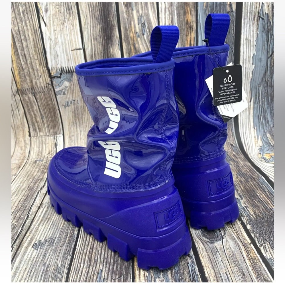 UGG Classic Brellah Rain Boot ROYAL BLUE Size 6 Waterproof Lined Mid Calf - Picture 6 of 13